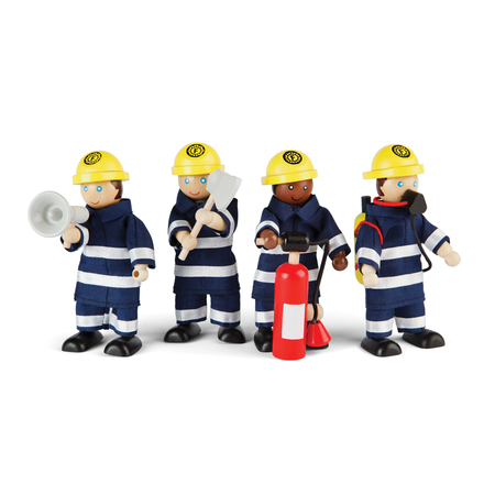 Bigjigs Firefighters Figurines, Set of 4 T0117